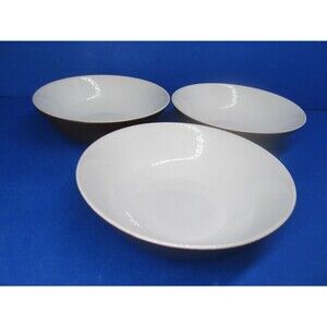 Mikasa Mediterrania Expresso Brown 6" Coupe Cereal Bowls  Bundle of 3